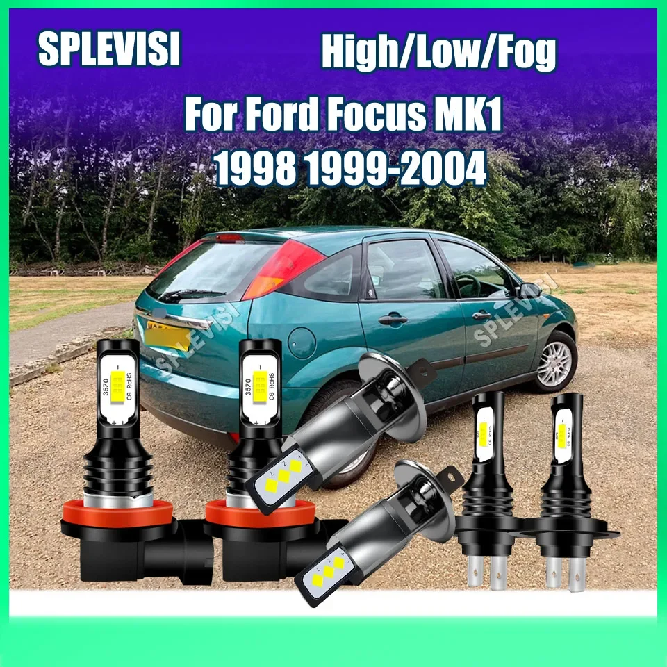 H1 H7 H11 LED Light Car Headlight Wireless CSP 6000K Fog Lamps IP67 Waterproof For Ford Focus MK1 1998 1999 2001 2002 2003 2004