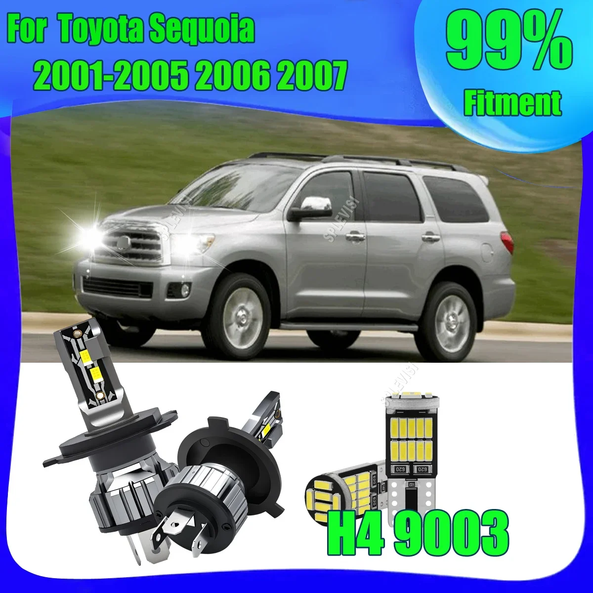 Energy-Efficient & Eco- Friendly LED Car Headlight Main Dipped Beam 12v For Toyota Sequoia 2001 2002 2003 2004 2005 2006 2007