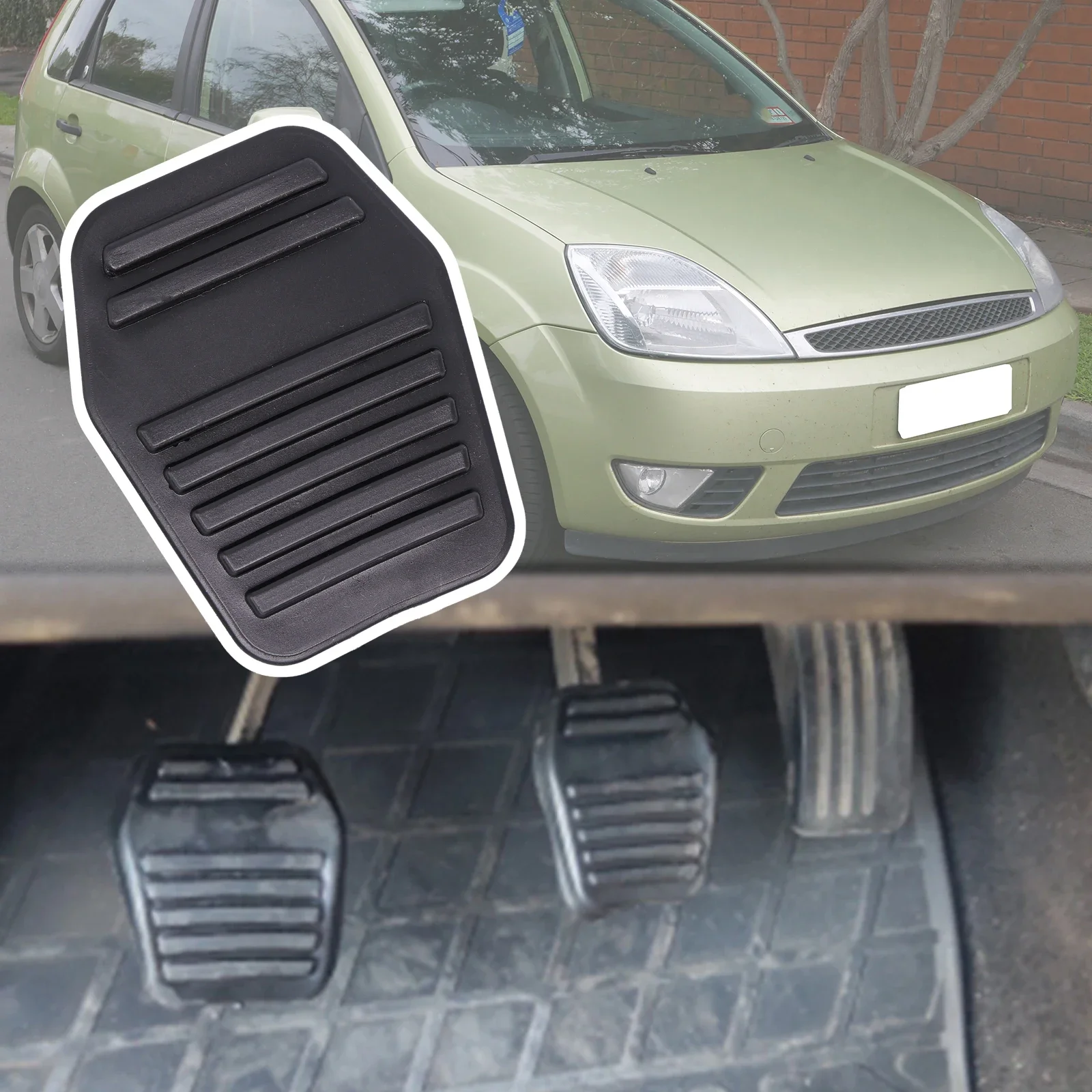 Car Rubber Brake Clutch Foot Pedal Pad Cover Replacement For Ford Fiesta 5 MK5 2002 2003 2004 2005 2006 2007 2008 Classic Ikon