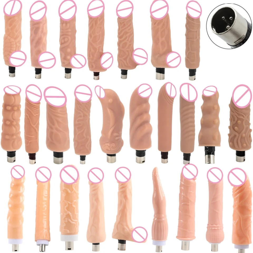 Fredorch 39 Types Flesh-Colored Sex Machine Attachment Dildo 3XLR Love Machine Penis SilicoAccessories For Women Sex Product
