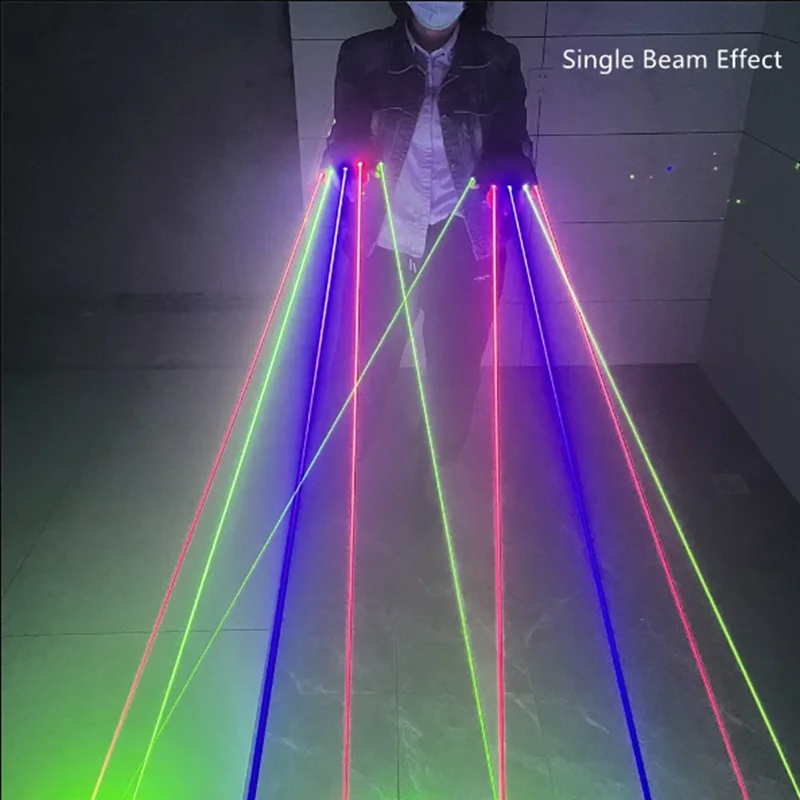 Cool Rechargeable Lamps Laser Gloves Glasses RGB Festive Days Atmosphere Blue Party Outdoor Dance Stage Props Red Lights Green