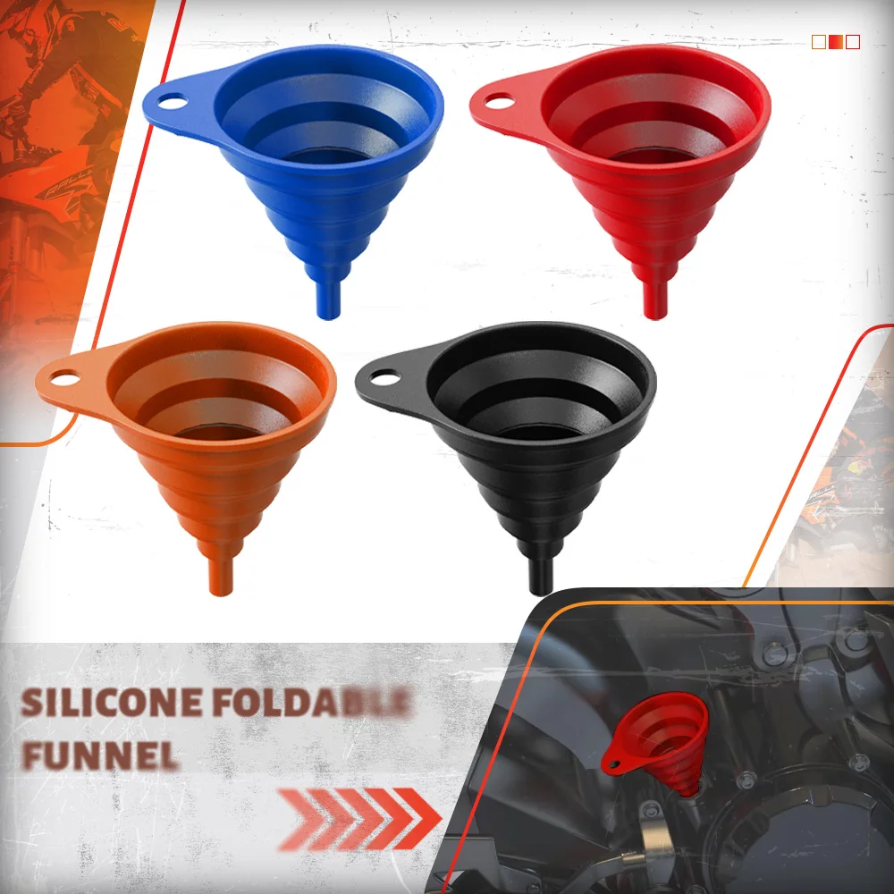 For BMW K1200R SPORT K1200S K1300GT K1300R K1300S Universal Motrcycle Engine Collapsible Silicone Liquid Funnel K1200 K1300 R/S