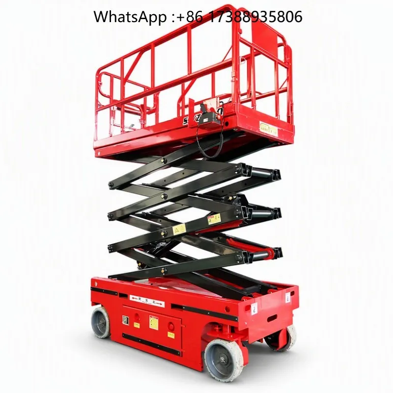 Smartlog 5.8m 6m Electric Crawler Scissor Lift 500kg Capacity Self Propelled Aerial Work Platform Rough Terrain Construction