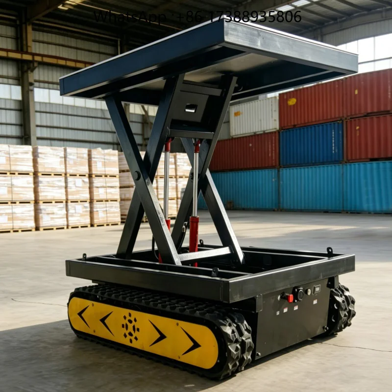 Factory Direct Sales Tracked Self-Propelled Scissor Lifts Aerial Work Platforms for Construction 1T Capacity High Efficiency