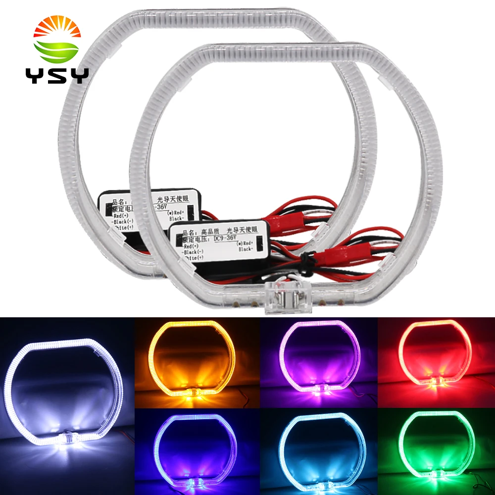 Led Guide Angel Eyes 100MM 120MM Daytime Running Light Halo Ring For Bi-Xenon Projector Lens Cover Mask Lenses Accessories  DRL