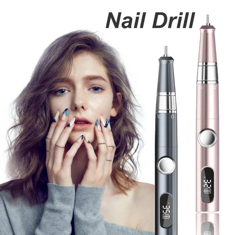 Professional Electric Nail Drill, Rechargeable Cordless Machine with Brushless Motor | High-Speed Manicure & Pedicure Tool