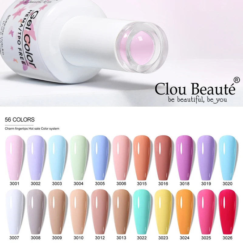 Clou Beaute 15ml Long Lasting Nail Gel Polish HEMA/TPO Free UV LED Soak Off High Gloss Base TopCoat for Salon DIY Manicure