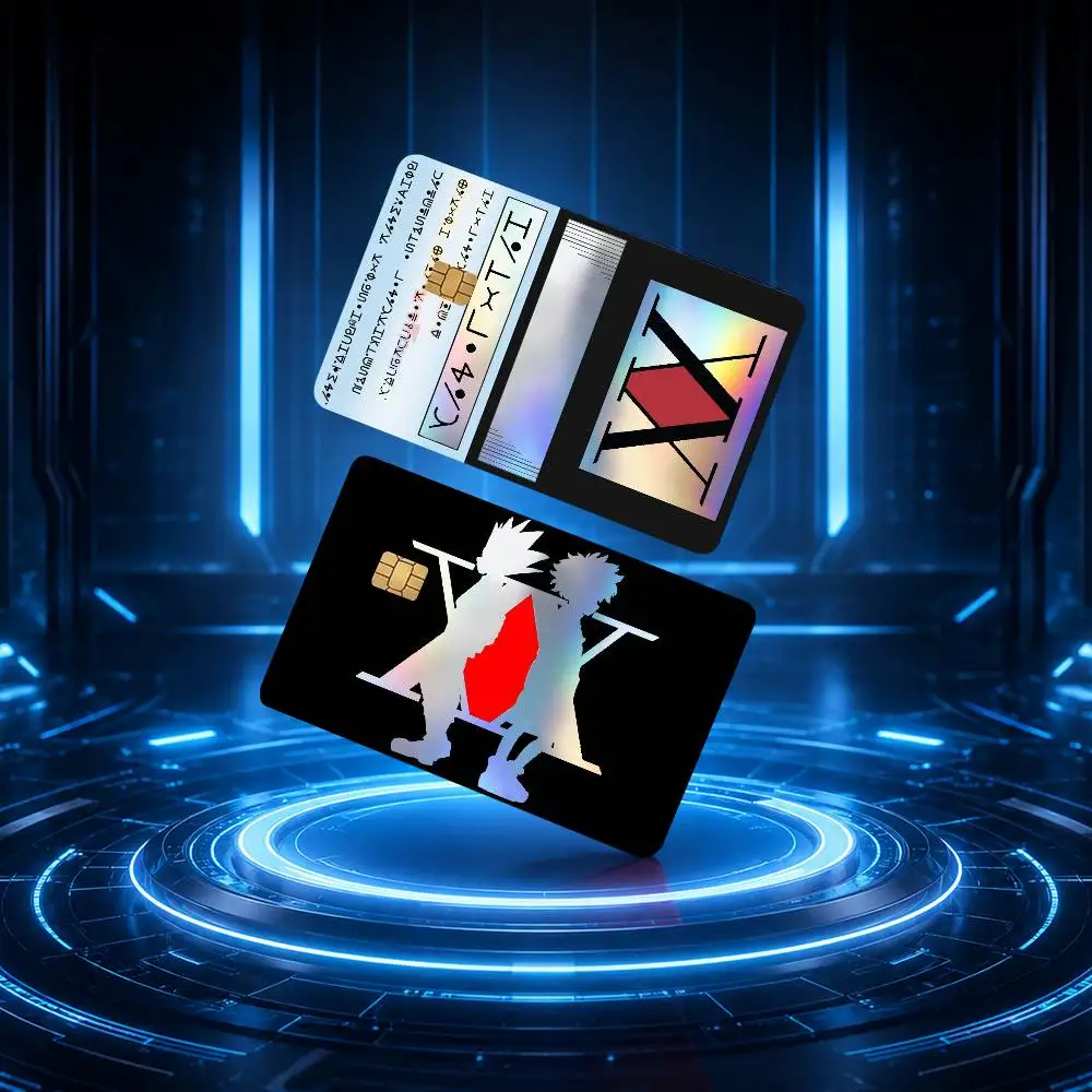 Anime Hisoka Hunter X Hunters Laser Holographic Skin Film Sticker for Debit Bank Credit Card
