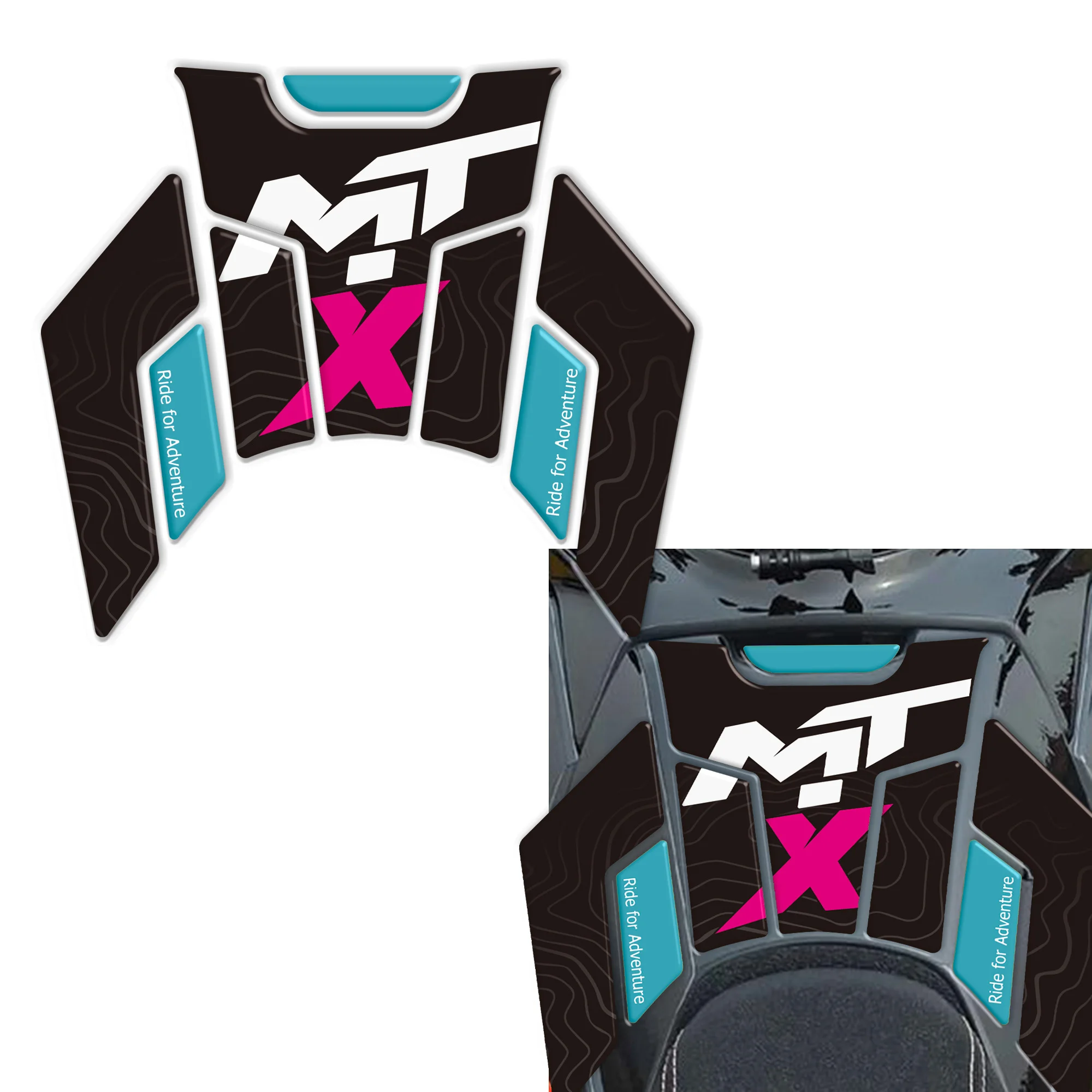 3D Side Tank Protector Decals Kit ADV Fuel Tank Knee Anti-Scratch Stickers Grip Pad for CFMOTO 800MTX 800 MTX 1000MTX ADV