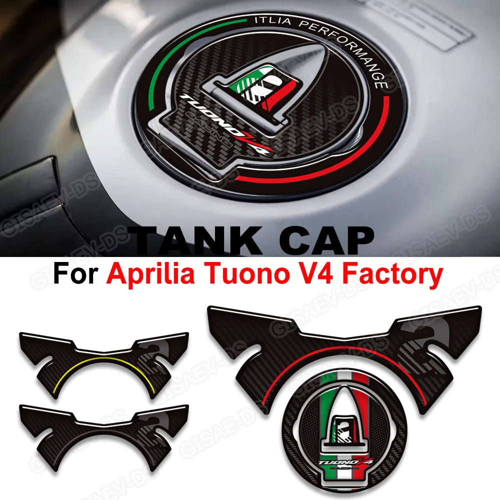Motorcycle For Aprilia Tuono V4 Factory 1100 Tank Pad Cap Grips Gas Fuel Oil Kit Knee Protection Stickers 2021 2022 2023 - 2026