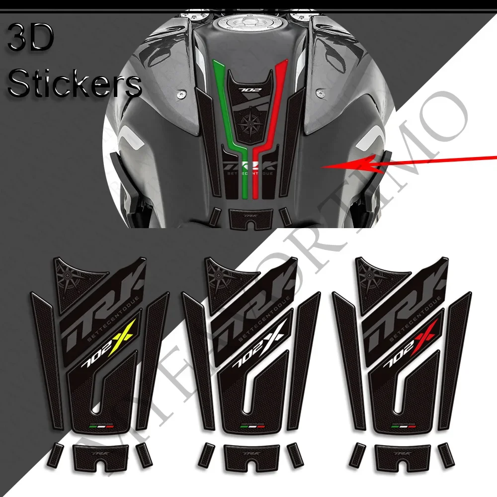 For Benelli TRK 702 X 702X Adventure Motorcycle Protector Tank Pad Side Grips Gas Fuel Oil Kit Knee Stickers Decals 2023 2024