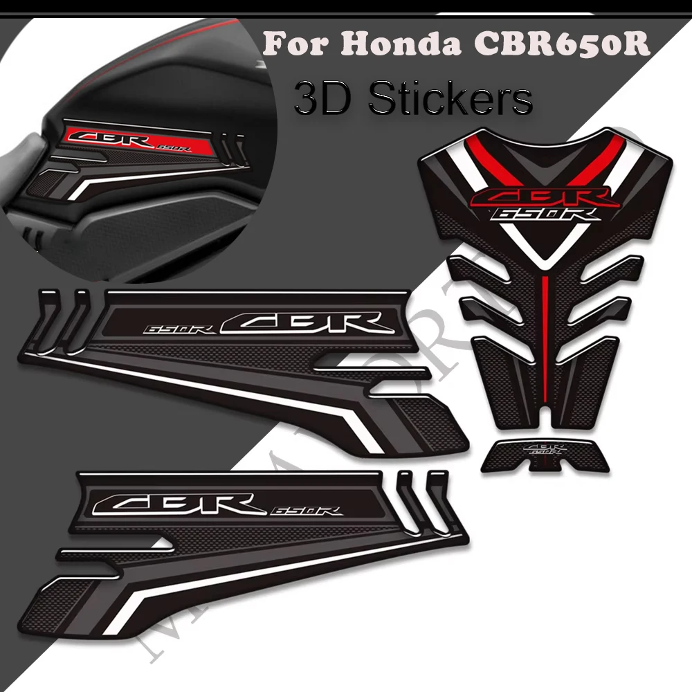 For Honda CBR 650R CBR650R Fireblade Stickers Decals Motorcycle Tank Pad Side Gas Fuel Oil Kit Knee Fish Bone Protection