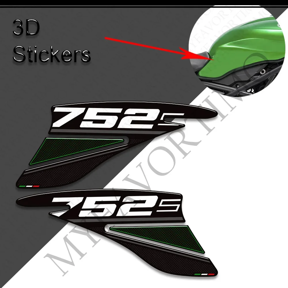 Motorcycle Protector Tank Pad Side Grips Gas Fuel Oil Kit Knee Stickers Decals For Benelli 752S 750 S 2018 2019 2020 2021 2023