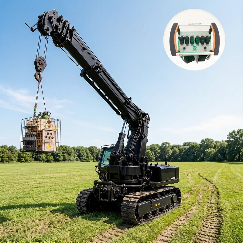 5 Ton Engine/Motor Powered Crawler Spider Crane Mini 3 T Spider Crane With Remote Control Hydraulic Boom Lift Fly Jib Telescopic