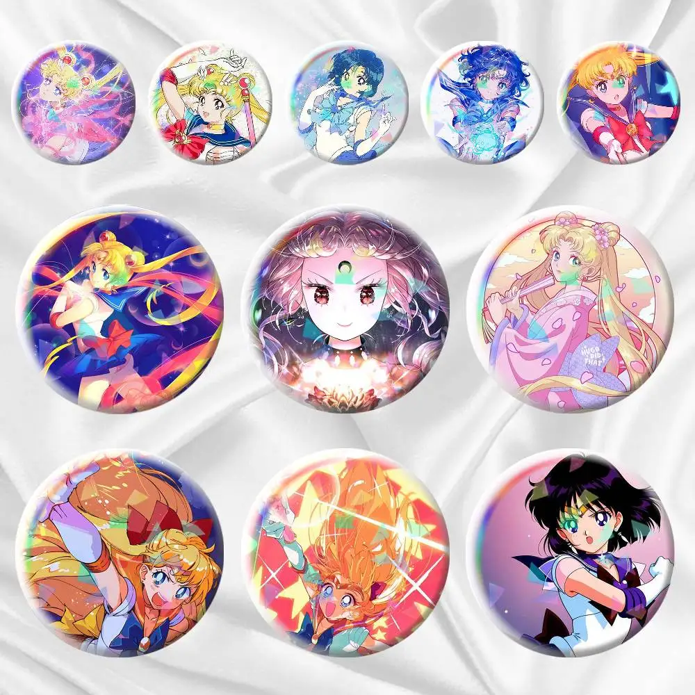 Sailor Moon Anime Girl Cute  75mm 44mm 25mm Accessories Toys Badge Brooch Backpack Hat Pins