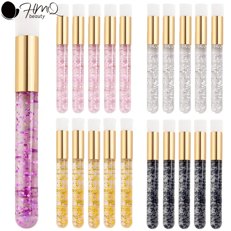 10pcs Lash Shampoo Brush Glitter Crystal Eyelash Extension Cleanser Nose Pore Blackhead Deep Cleaning Facial Cleansing Tools