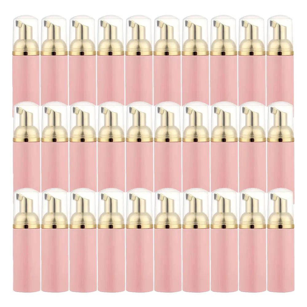 60ml Refillable Leakproof Empty Plastic Foam Pump Bottles Soft Eyelash Cleaning Comb Brush Set Lash Extension Skincare Tools