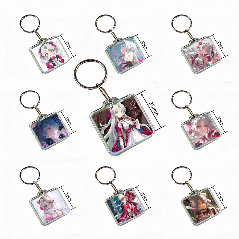 Wuthering Waves Carlotta Acrylic Keychain Handmade Hanging Ornaments Clothes Backpack Decoration Accessories Gifts with Friends