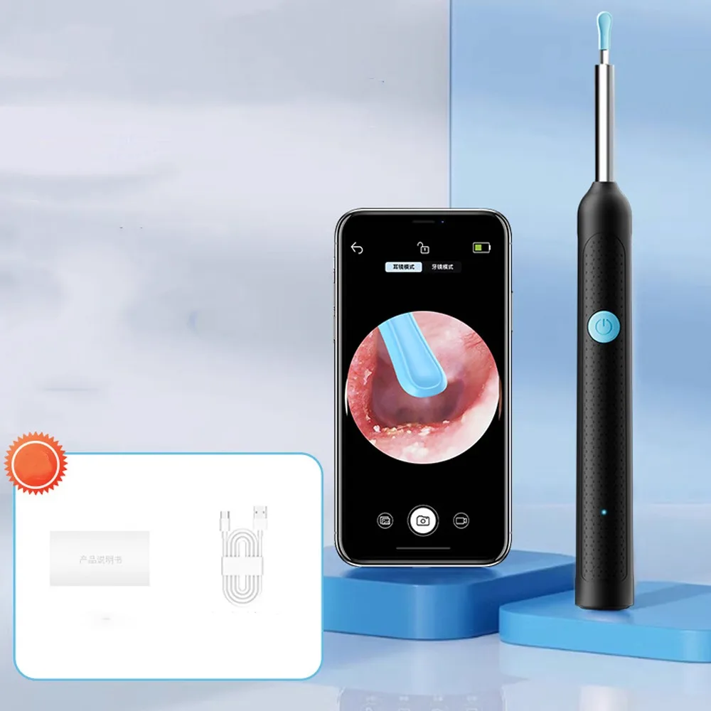 HD Camera Visual Ear Sticks USB Charging Luminous Otoscope Endoscope Wireless WiFi Silicone Ear Cleaner Oral Inspection