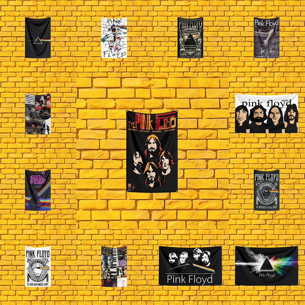 Pink floyd Inspired Rock Band Flag 3x5 FT Polyester Banner For Man Cave Wall Decor Fan Gift
