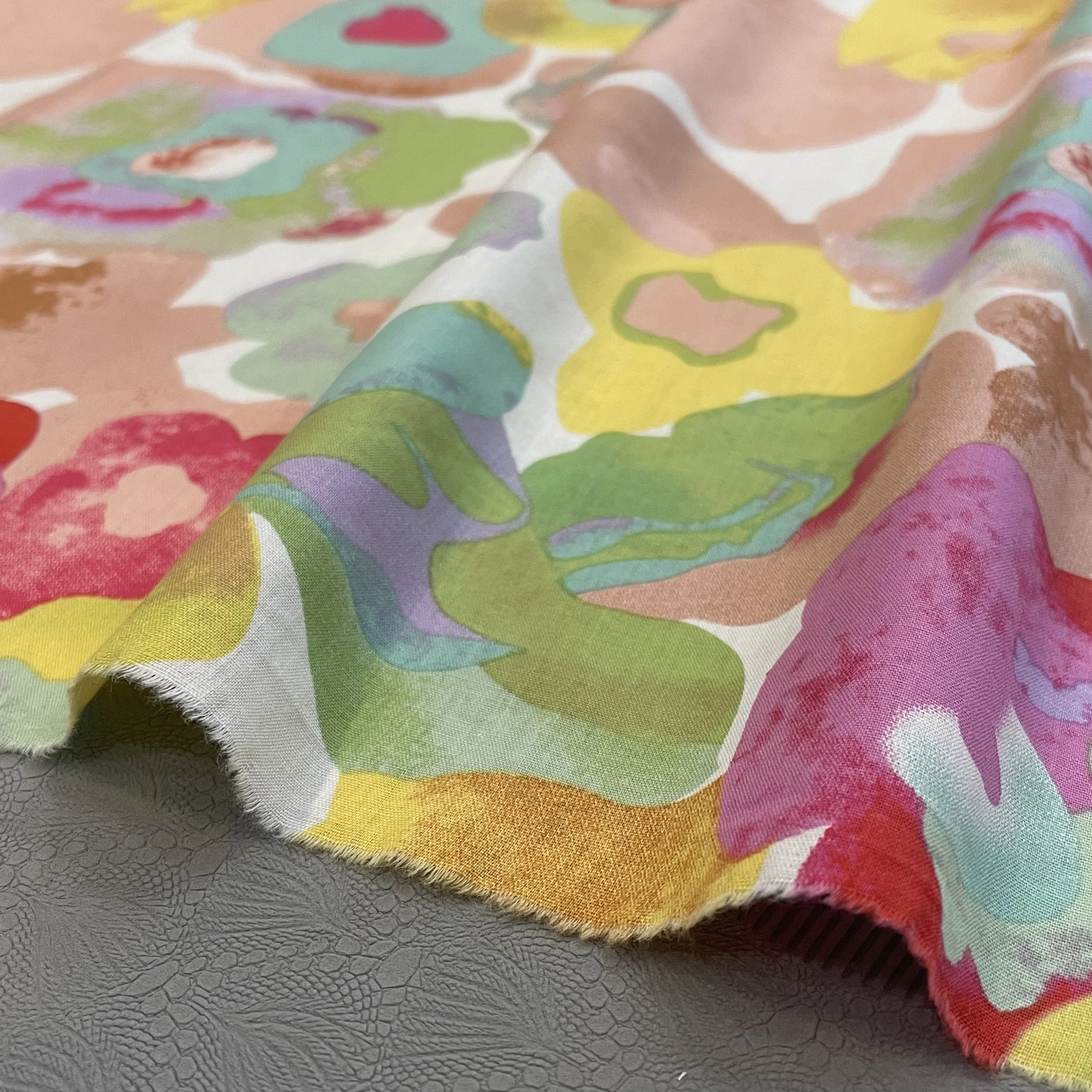 Watercolor Graffiti 100% Cotton Poplin 40S Fabric Digital Printing for Sewing Cloth Dresses Skirt Kids Designer