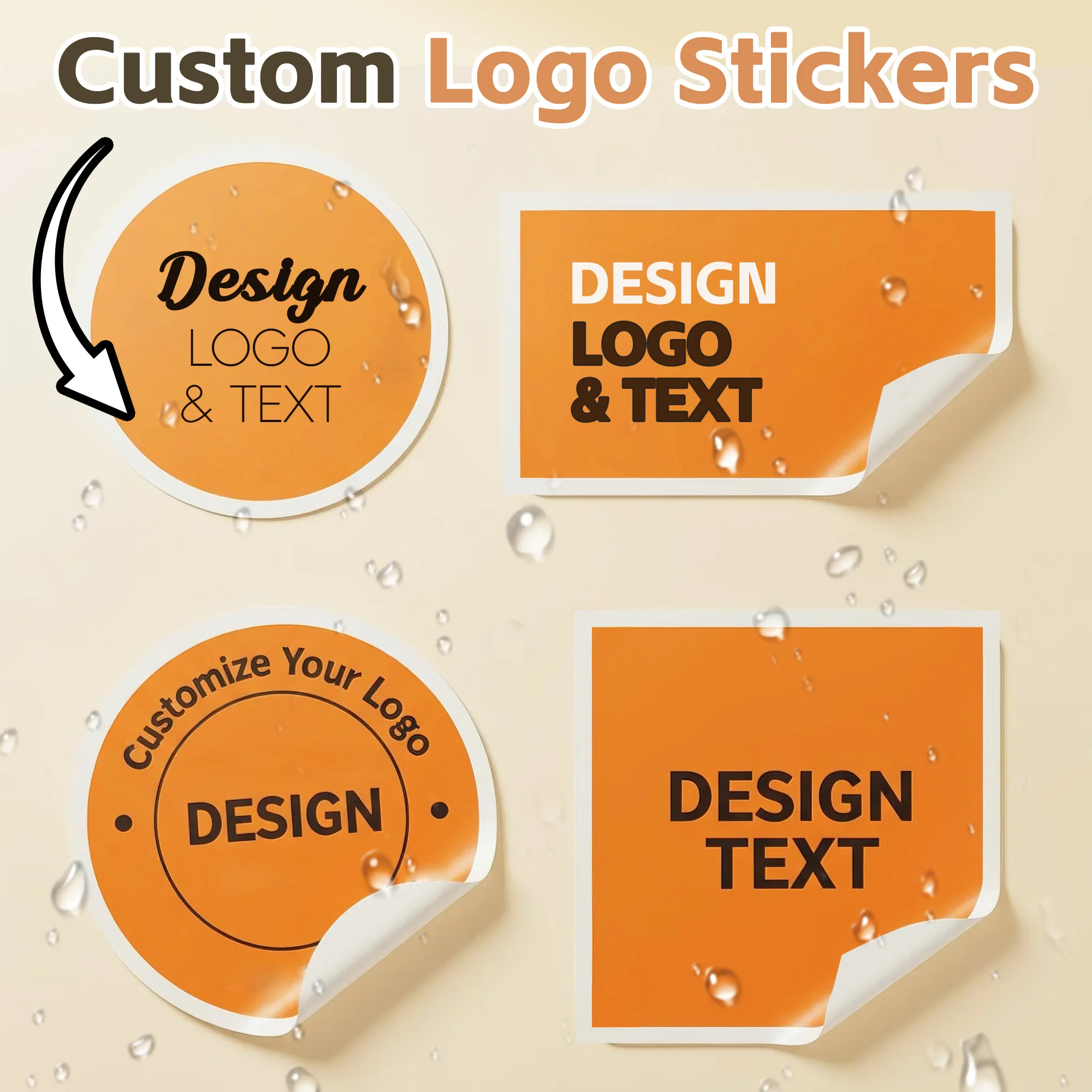 Custom Stickers PVC Waterproof Die Cut Vinyl Logo Labels Personalized Stickers for Laptop Birthday Party Wedding Business