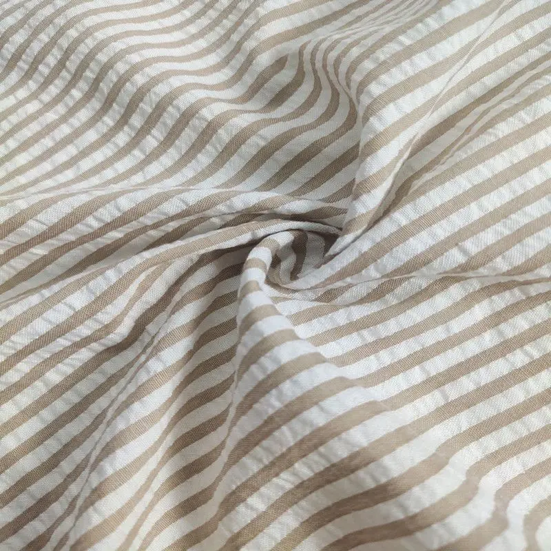 Striped Colored Foam Gauze Fabric 6Colors Texture Fabric for Shirt Dress Doll Clothes Decoration Background Fabrics DIY Sewing