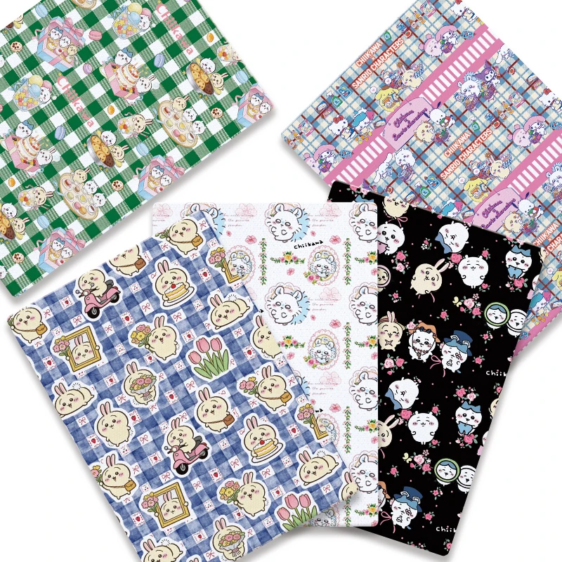 Handmade cartoon DIY patchwork sewing baby dress and home bedding, size 140×50 cm, with fabric printed with cute patterns