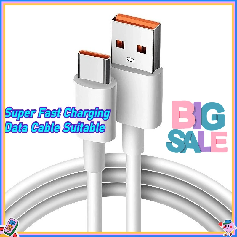 Super Fast Charging Data Cable Suitable for Huawei Xiaomi Honor TYPE C Flash Charging Mobile Phone 66W Charg