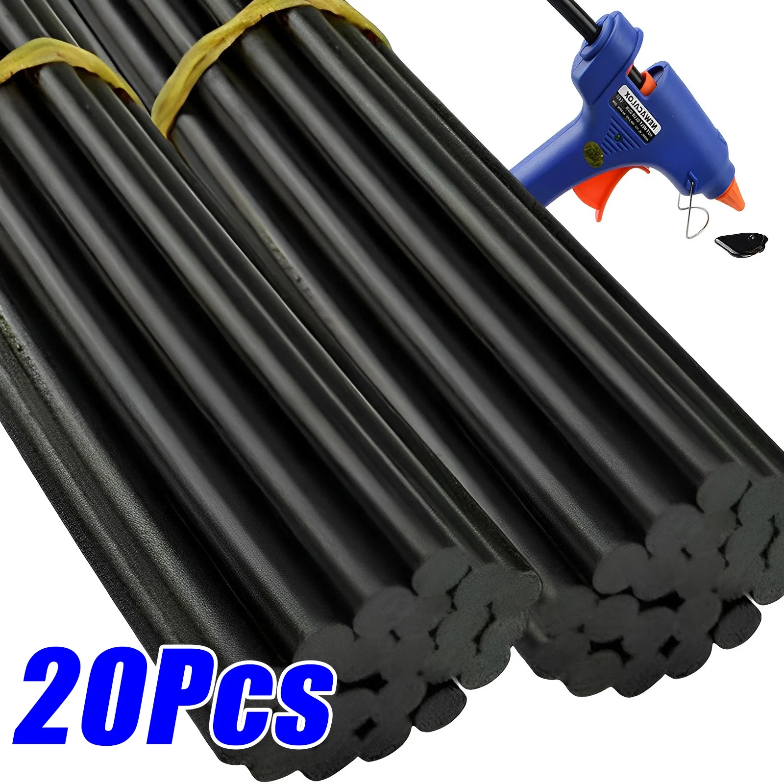 20pcs Car Glue Sticks Car Body Dent Repair Glue Sticks Black High Viscosity Hot Melt Glue Strong Adhesion Stick Car Repair Tool
