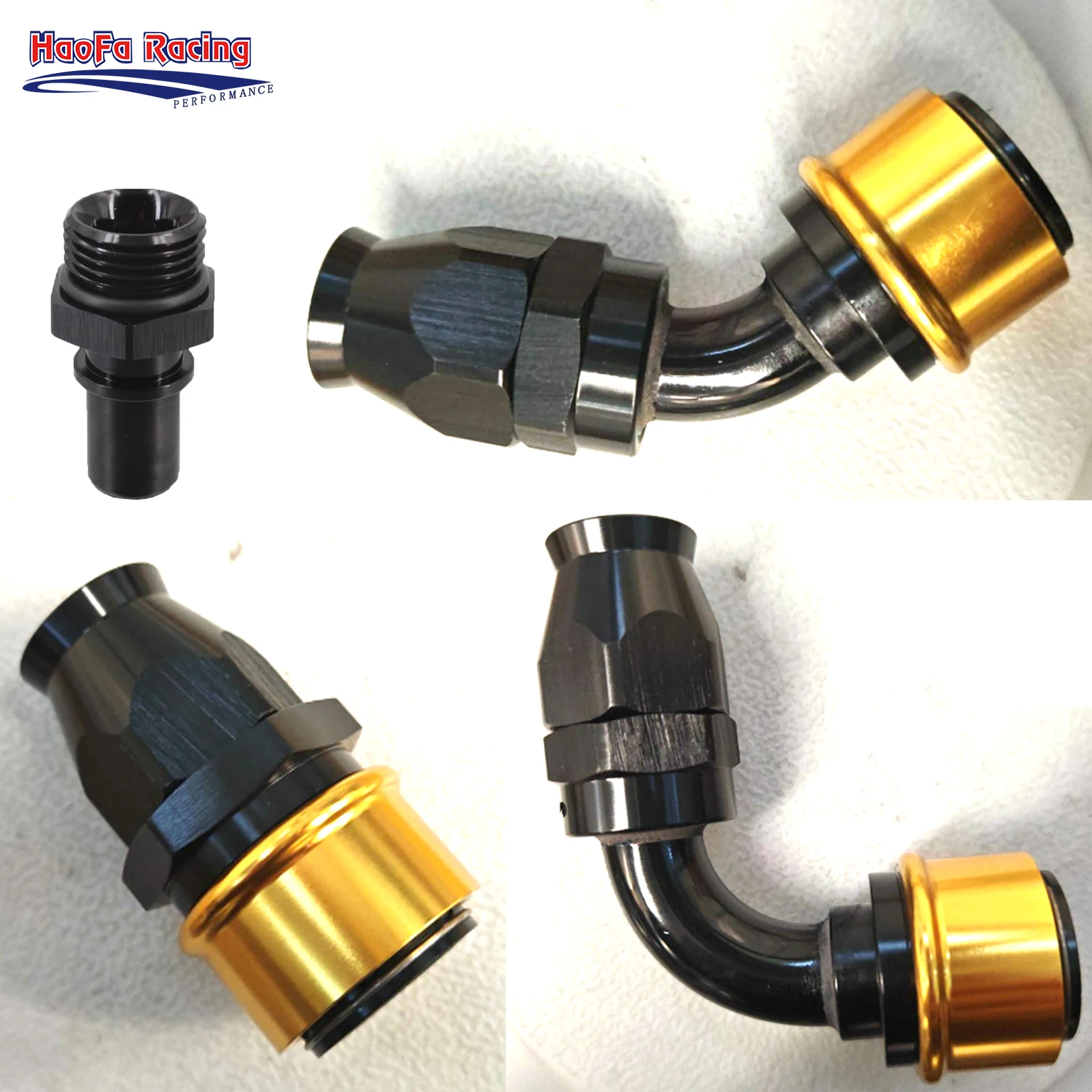 PTFE Quick Release AN Fittings -AN6-AN8-AN10-AN12-AN16 Swivel Fuel Hose End ORB Adapter For PTFE Hose Straight/45/90Degree