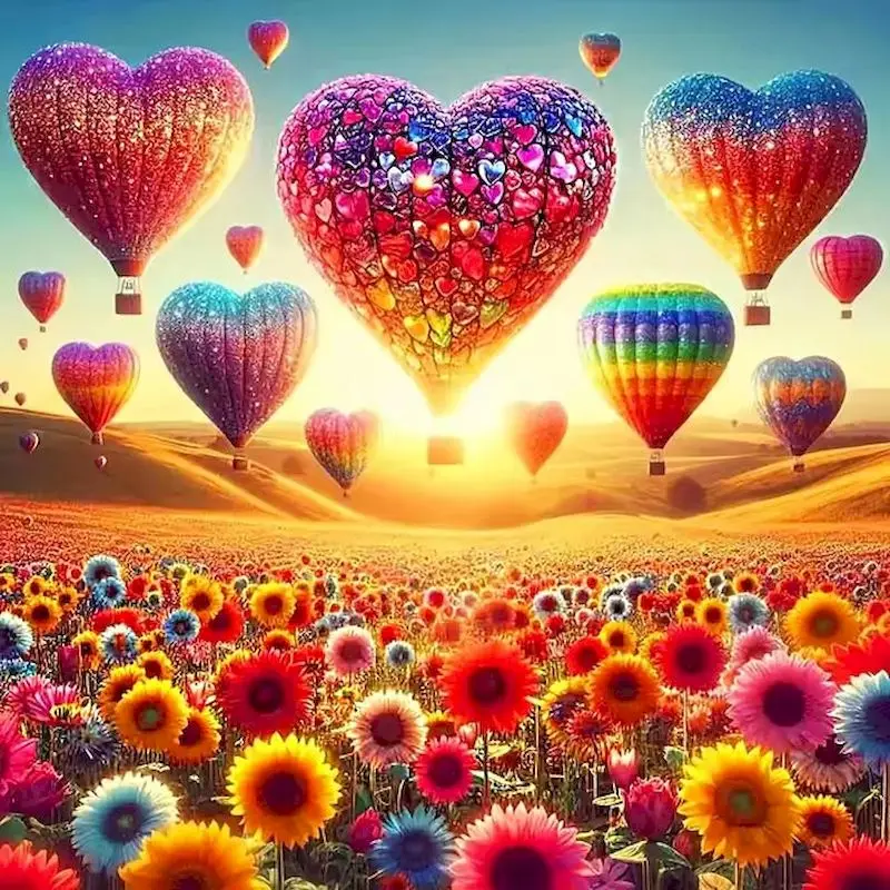 GATYZTORY Diamond Mosaic Landscape DIY Craft Kit Diamond Painting Hot Air Balloon Holiday Gifts New Arrival Decor For Home