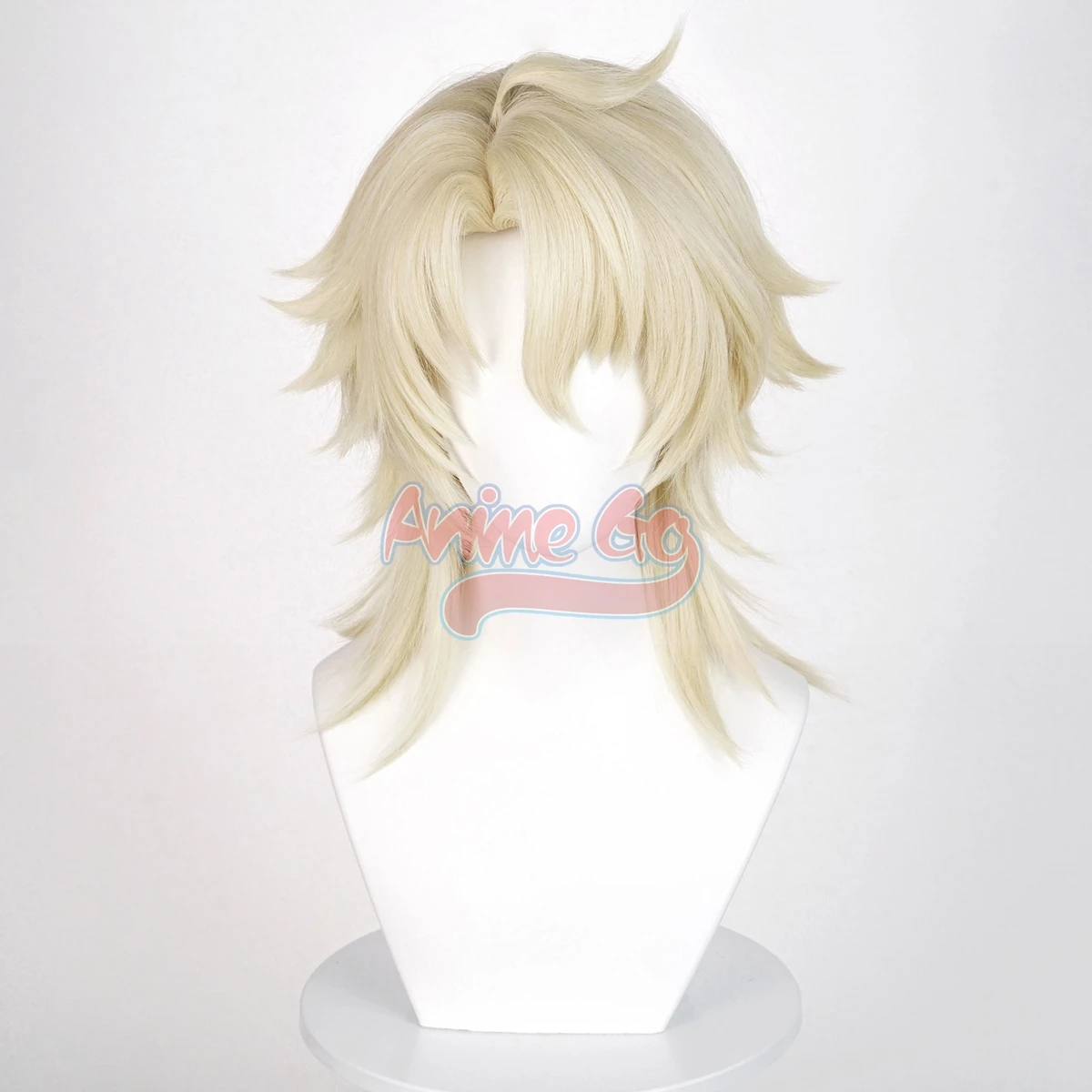 Genshin Impact Varka Cosplay Wig Light ‌Gold Short Hair Prop Adults