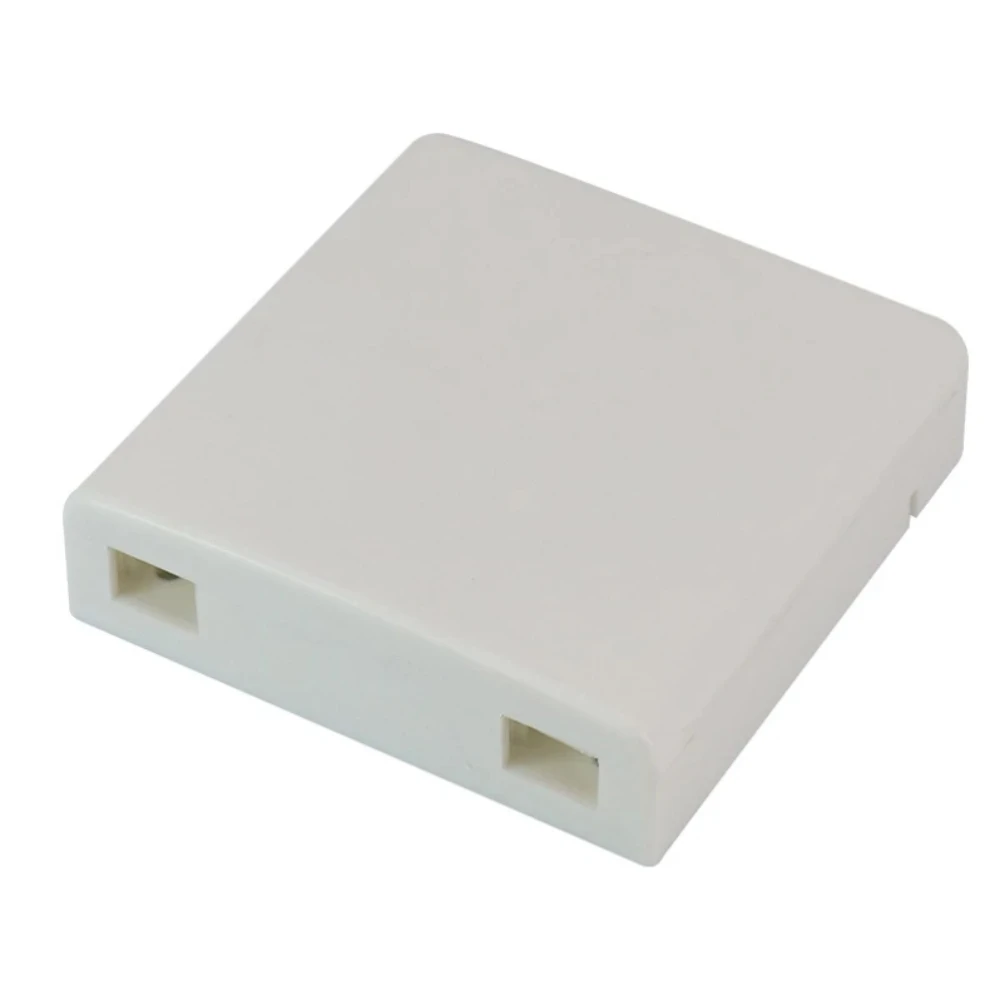 86 Type Wall Mount Fiber Optic Junction Box 1-Port Terminal Panel ABS Material FTTH Desk Box for Home Network Terminate Protect