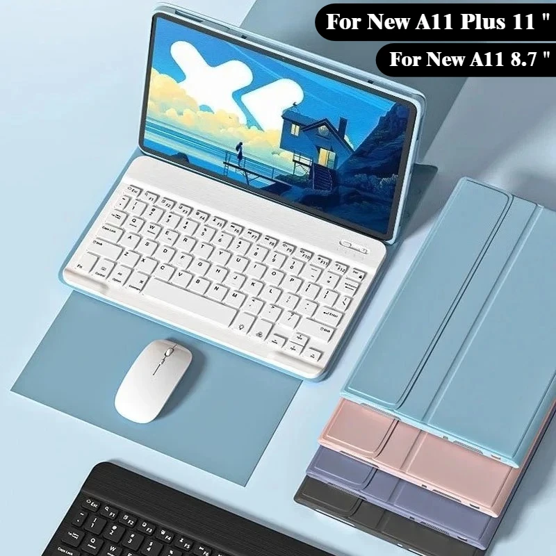 For New Tab A11 + Plus 11 inch 2025 Detachable Keyboard Case For Samsung Galaxy Tab A11 8.7