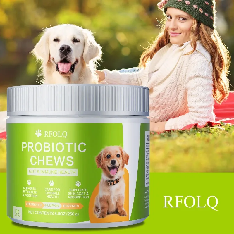 Probiotic for Dogs - Nutritional Supplement, Reduces Diarrhea and Gas, Enhance Gut Health, Enhance Immunity, Reduce Itchy Skin