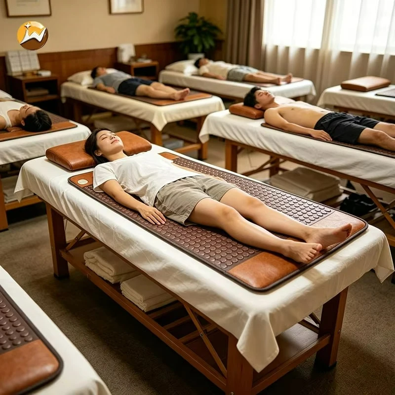Jade Stone Heating Massage Mattress Therapy Mat With Temperature Control for Home Bedroom Relaxation