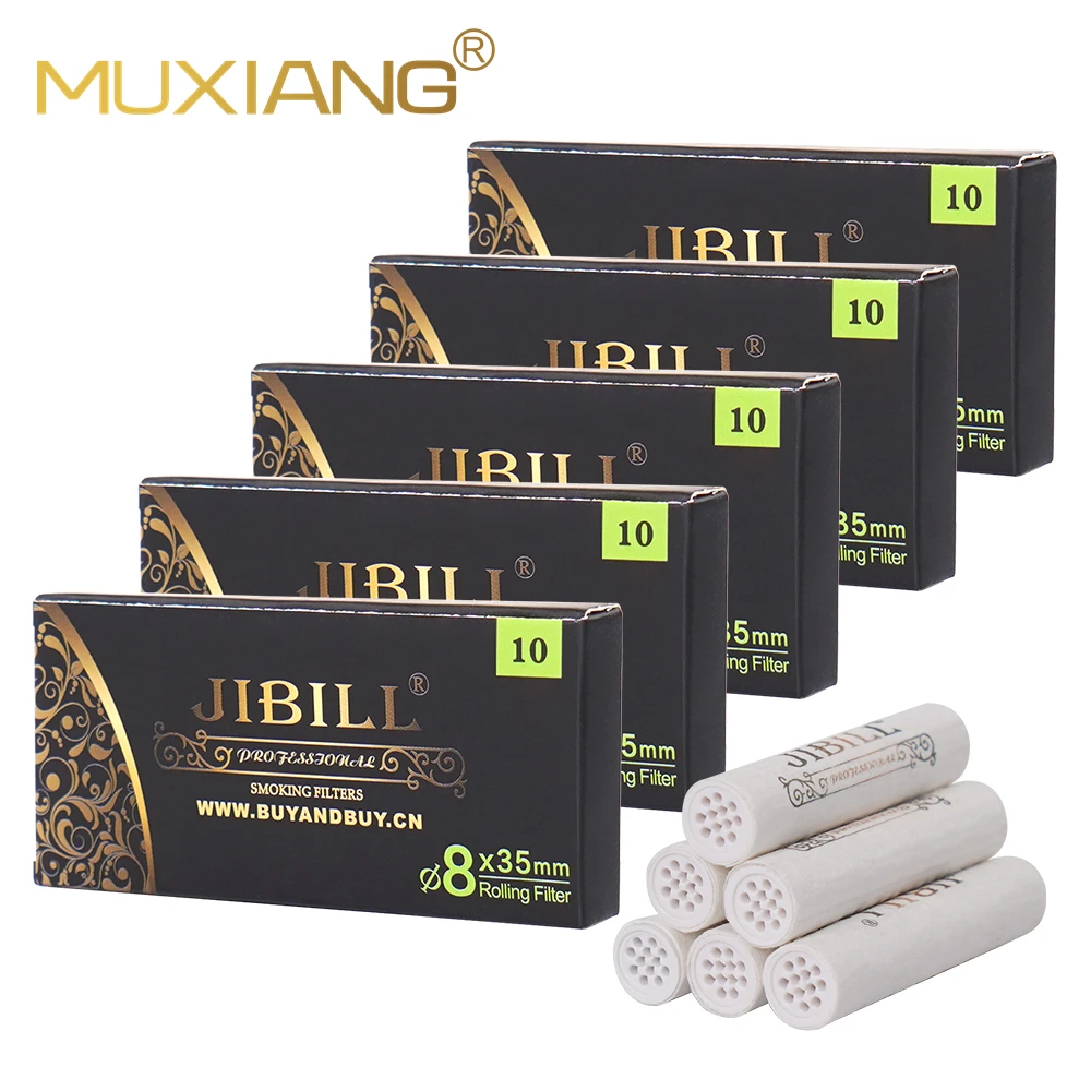 50pcs 9mm Tobacco Pipe Filter Od 8mm L 35mm 5 Box 9mm Filter Activated Carbon Filter Smoking Tools Accessories
