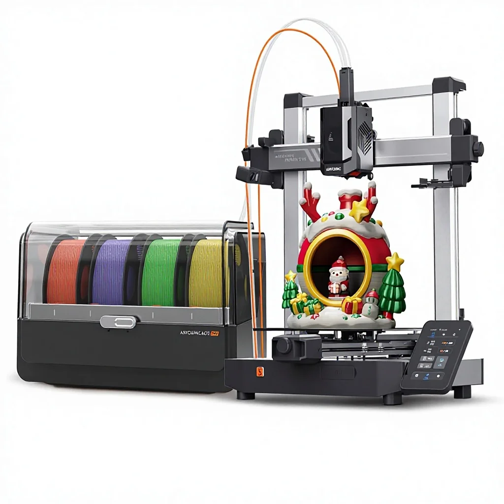 Smart Multicolor Printing for Kobra 3 V2 Combo 3D Printer 600mm/s Print Speed PEI Hot Bed Active Filament Prototyping