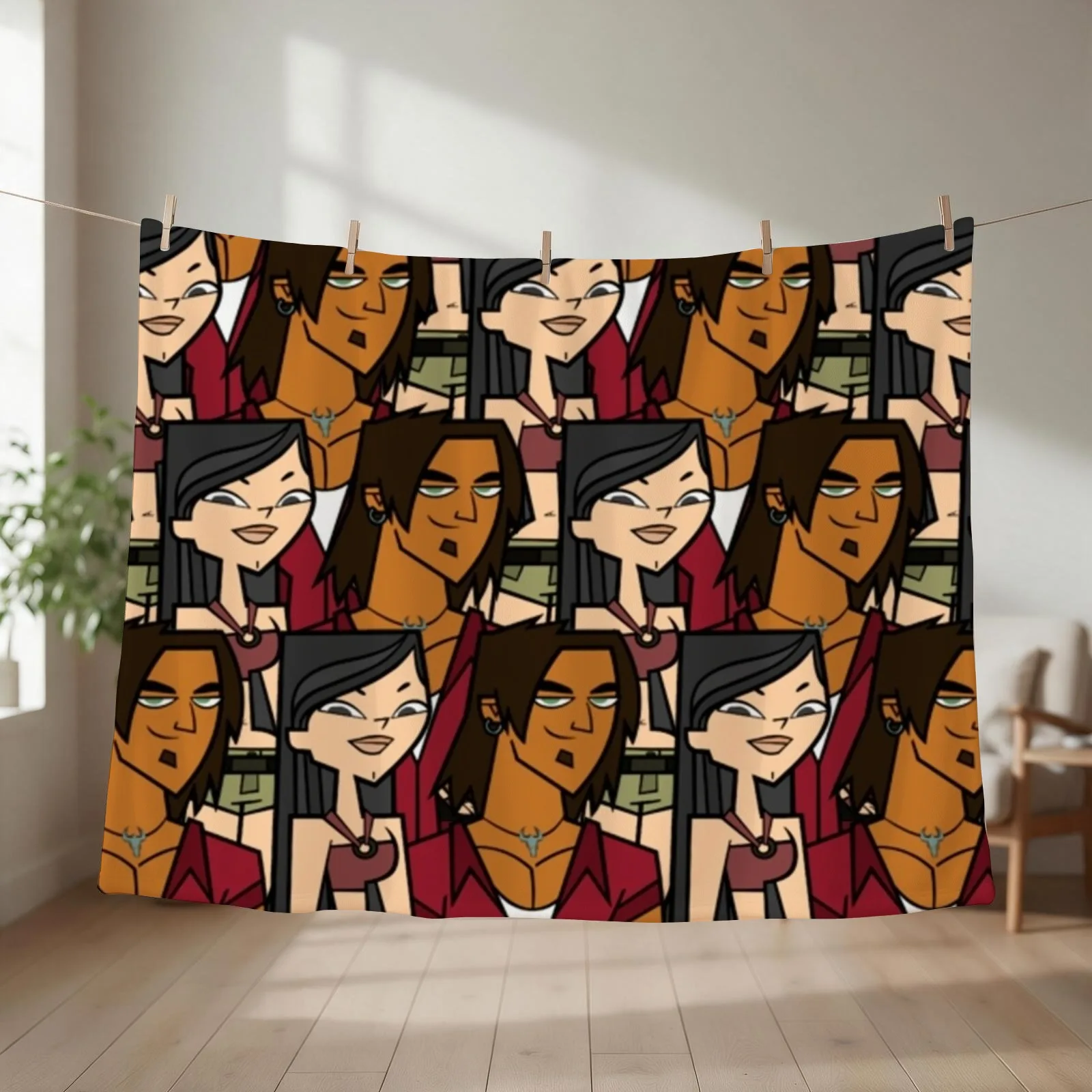 Total Drama: Heather/Alejandro Throw Blanket Vintage Designers Tourist Luxury Designer Blankets