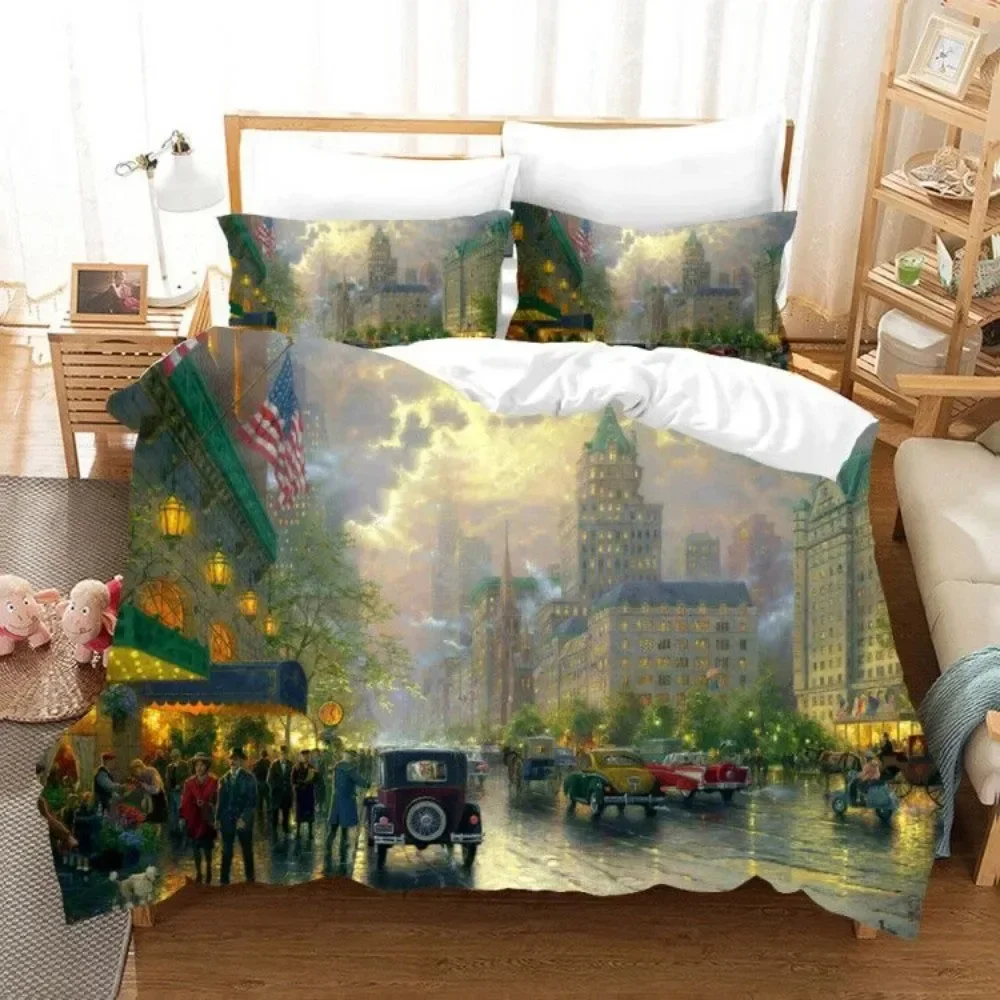 Oil Painting Van Gogh Star Sky Bedding Set Boys Girls Twin Queen Size Duvet Cover Pillowcase Bed Kids Adult Home Textileextile