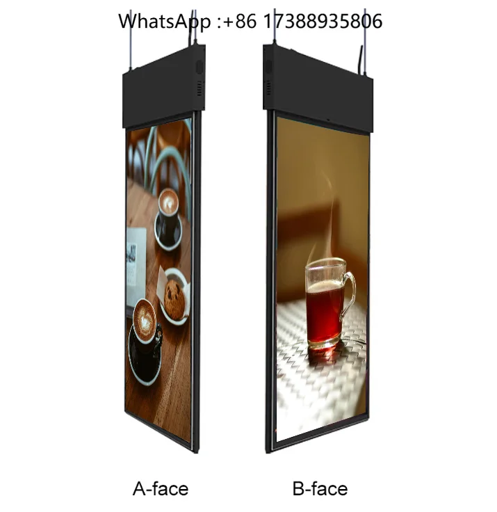 LCD Double-sided Display 43 49 55 65  Inch High Brightness Shop Window Display Multi-install Digital Signage Customizable