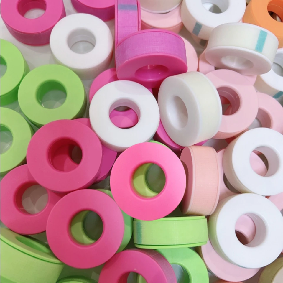 10 Rolls Silicone Gel Eyelash Tape for Lash Extension Non-woven Tape Under Eye Pads Mix Color Breathable Eye Sticker Eye Patches