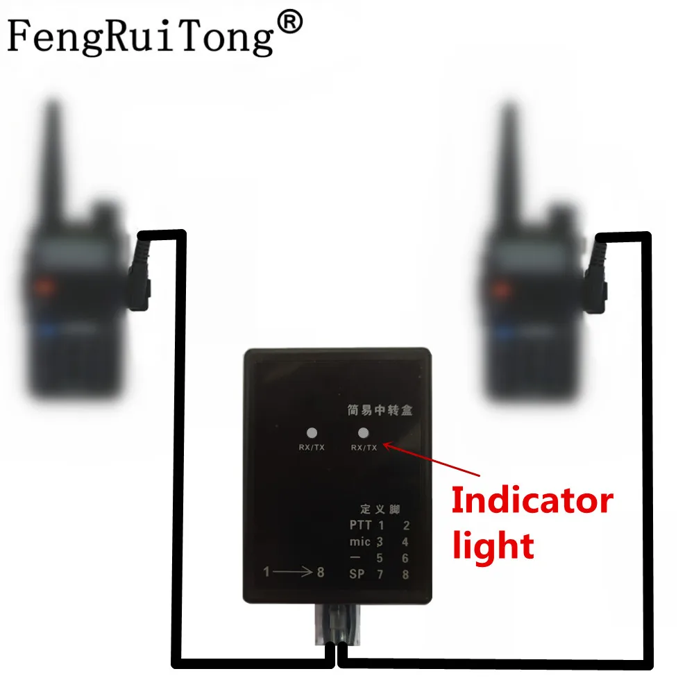 design Repeater box for Two way Radio BAOFENG/TYT/WOUXUN/KIRISUN/ Relay Box/DIY Repeater for Walkie talkie ，TX and Rx indicat