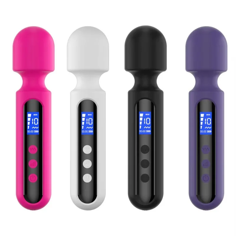 Magic Wand Vibrator for Women AV Massager LCD Display Clitoral Stimulator G Spot Powerful Rechargeable Sex Toys Adult 18+