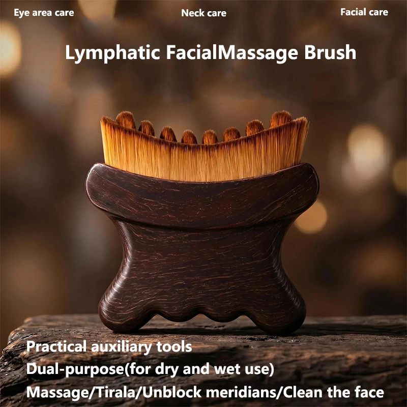 New Lymphatic Contour Face Brush Lymphatic Drainage Massager Facial Lifting Guasha Massage Cleaning Ergonomically Skincare Tools