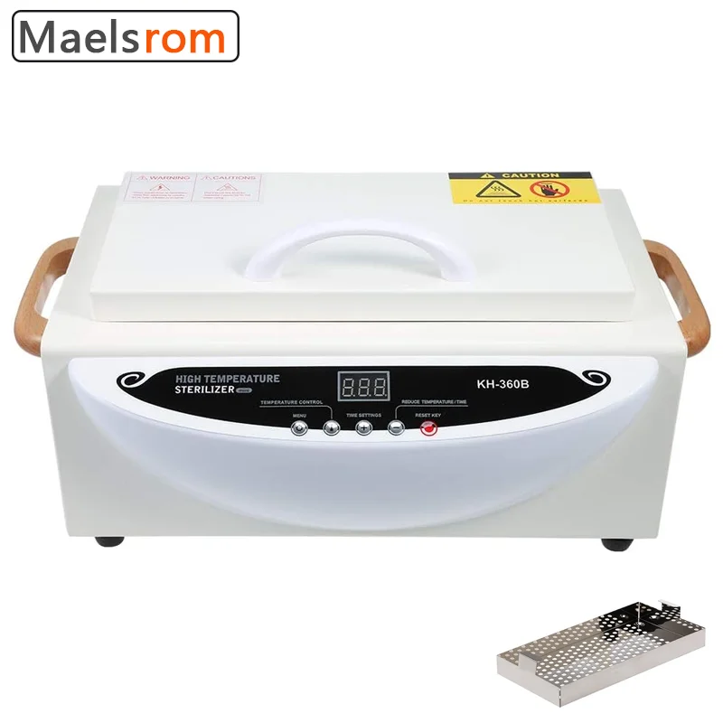 Electric Nail Tool Sterilizer with LCD Display - High-Temperature Disinfection Box for Manicure & Pedicure Tools, Kills 99.9%