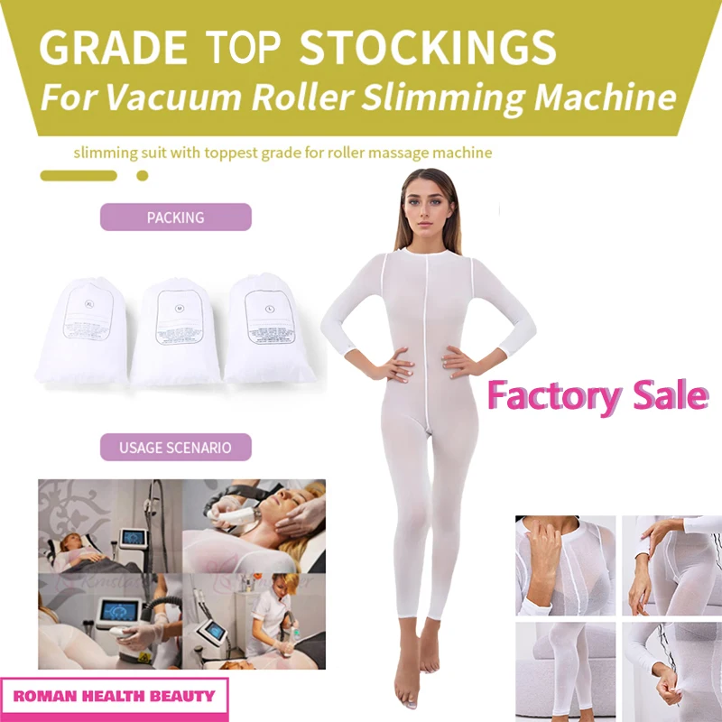Factory Sale- Disposable Bodysuit Vacuum Roller Massage Suit Set Reusable Massage Overalls For Cellulite Treatment Body Shape