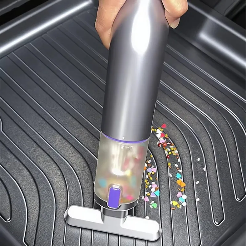 Airo Tomavor Mini Handheld Wireless Portable Battery-Powered Vacuum Cleaner with 5 Nozzles and 0.5-1L Capacity for Car Cleaning