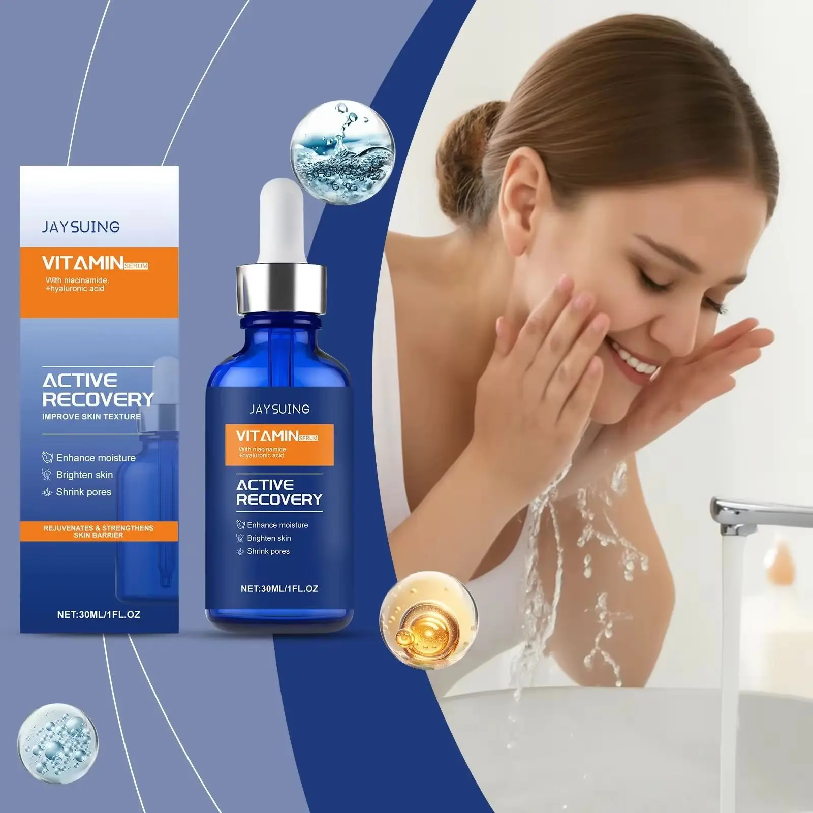 Vitamin C Serum for Face Brightening Niacinamide Hyaluronic Acid Dark Spot Remover Glowing Skin Moisturize Anti Wrinkles Essence